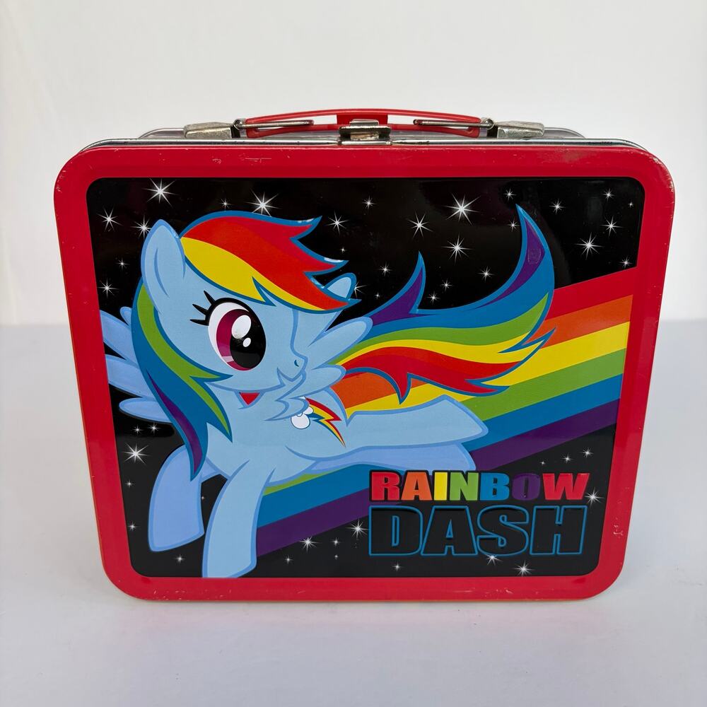 MLP G4 My Little Pony Loungefly Rainbow Dash Tin Metal Storage Lunch Box